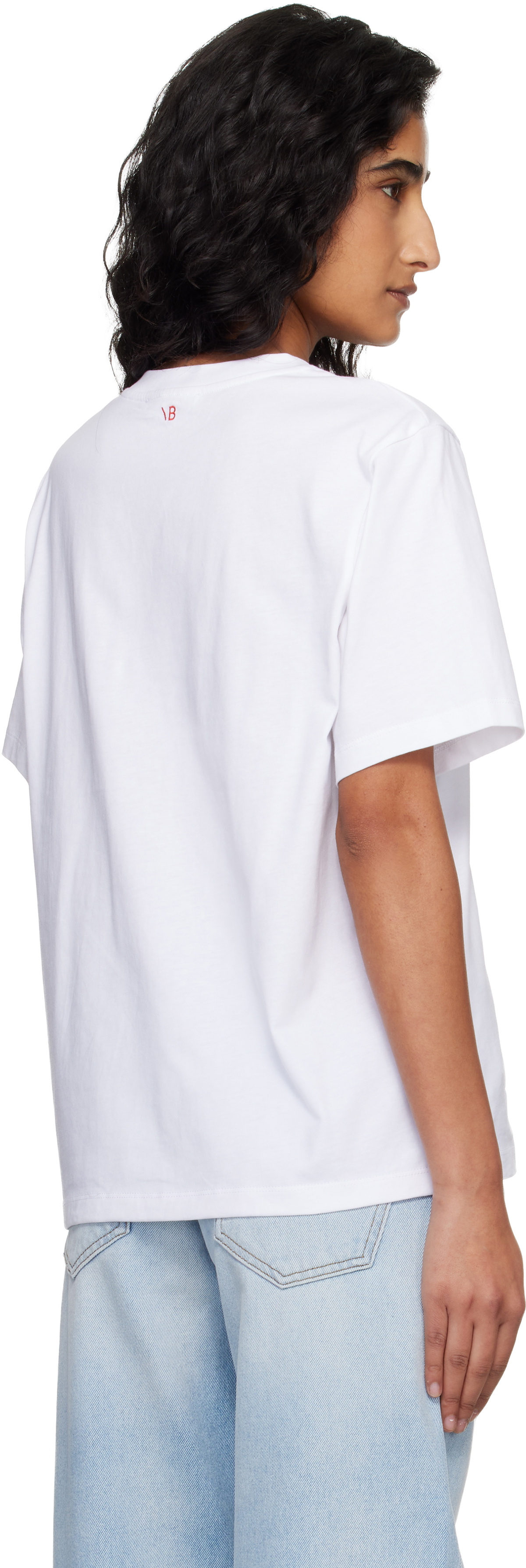 Victoria Beckham White 'My Dad Had A Rolls-Royce' T-shirt