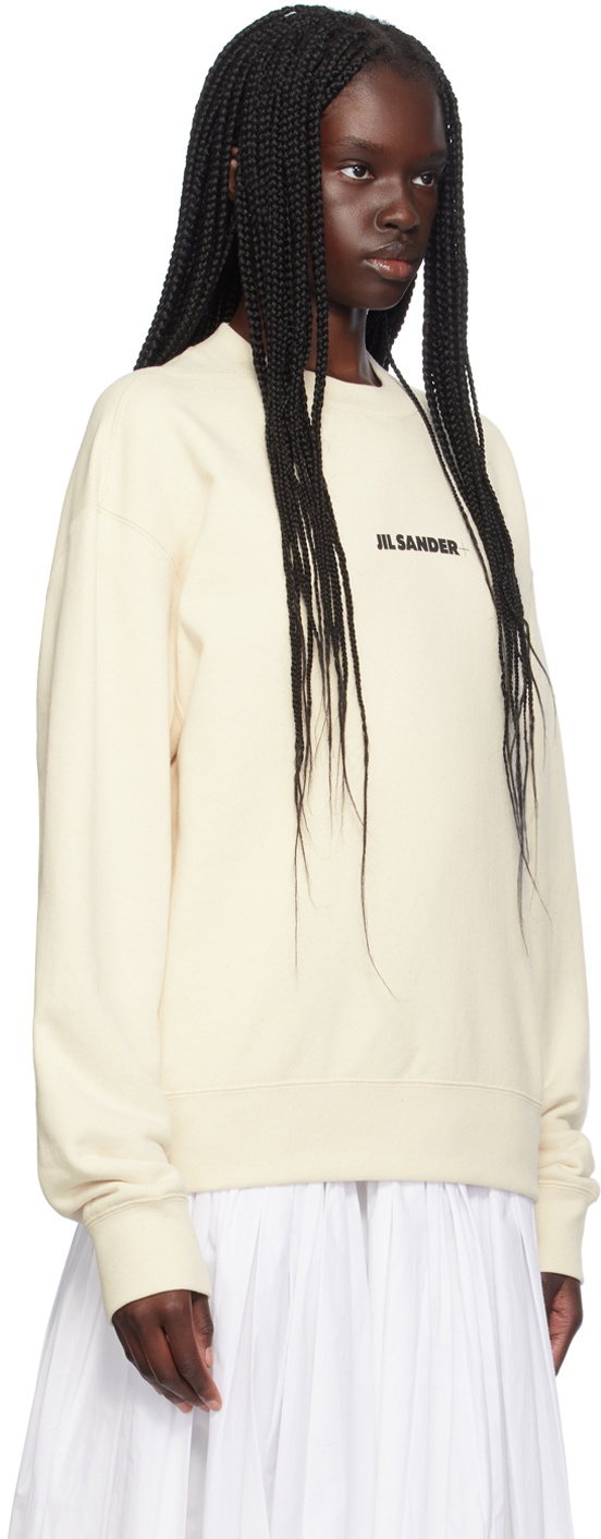 Jil Sander Off-White Printed Logo Sweatshirt