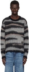 DEVÁ STATES Gray Mohair Crewneck Savanna Sweater