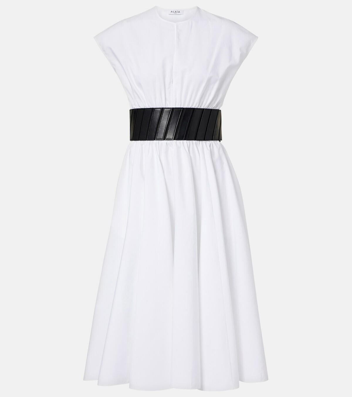 Alaïa Belted cotton midi dress