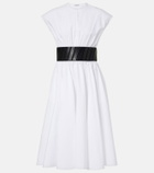 Alaïa Belted cotton midi dress