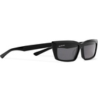 Balenciaga - Rectangular-Frame Acetate Sunglasses - Black