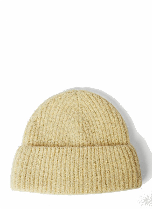 Photo: Ribbed Beanie Hat in Yellow