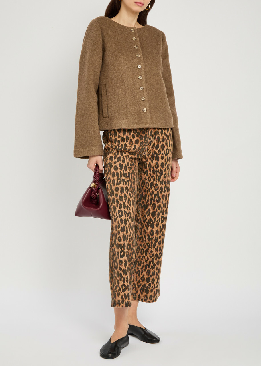 Reformation Lucia Wool-blend Coat Brown