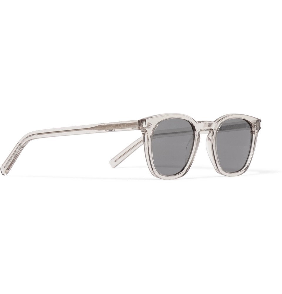 Saint Laurent - D-Frame Acetate Sunglasses - Men - Gray
