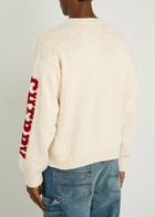 Cherry Los Angeles Logo Cotton-knit Jumper Cream