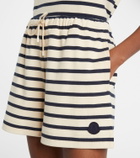 Moncler Striped cotton jersey shorts