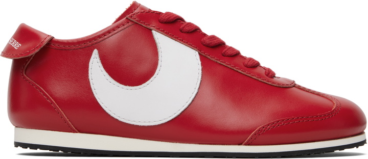 Photo: Marine Serre SSENSE Exclusive Red Matte Leather MS Astra Sneakers