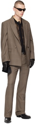 Ernest W. Baker Beige Check Blazer