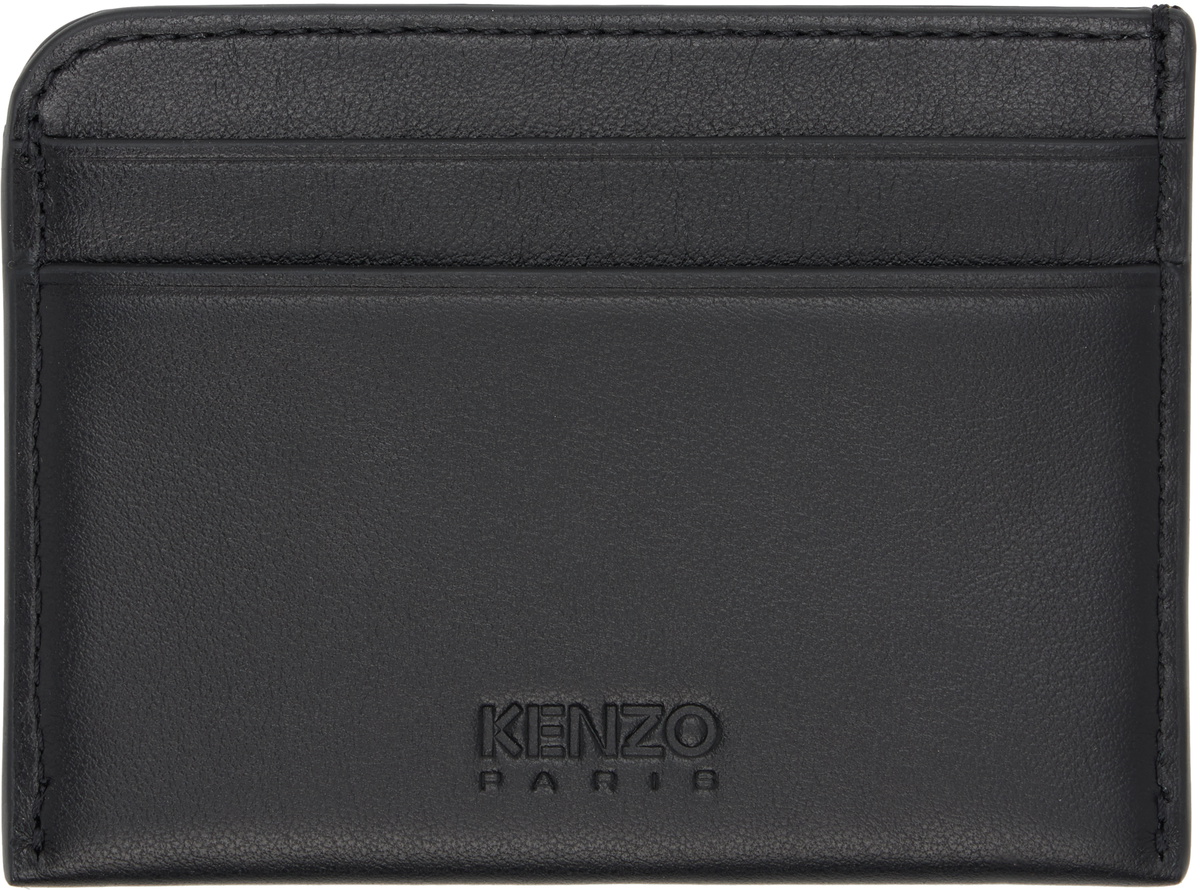 Kenzo Black Kenzo Paris Happy Tiger Card Holder