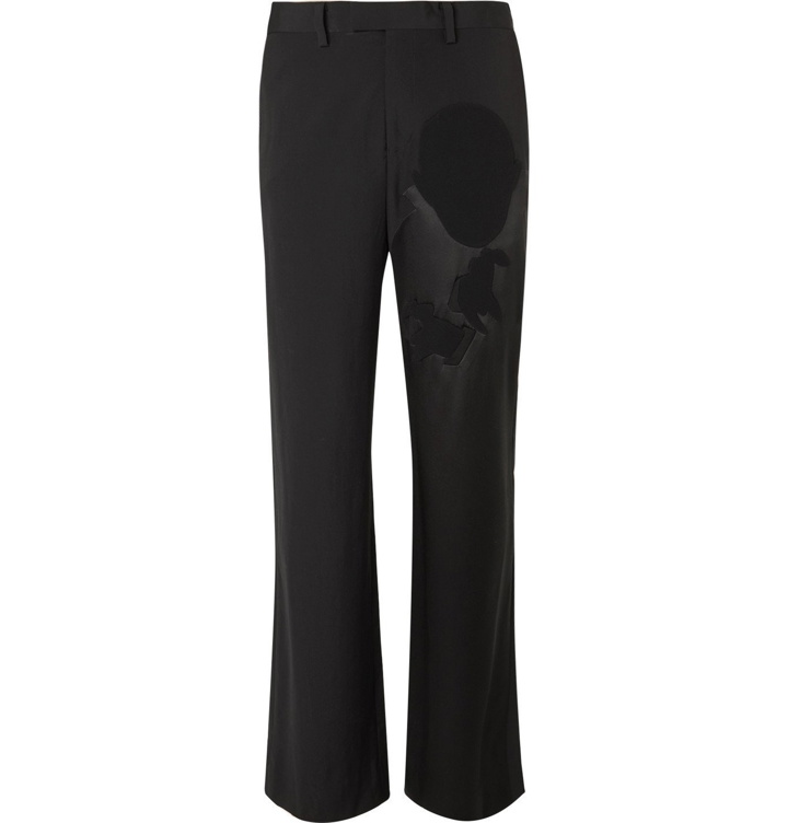 Photo: Undercover - Patchwork Wool and Silk-Blend Trousers - Black