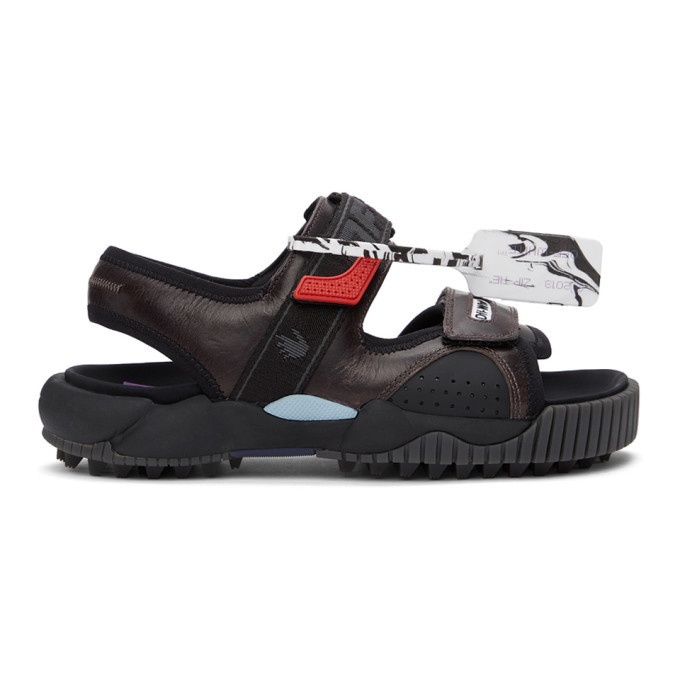 Photo: Off-White Black and Purple Odsy Sandals
