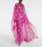 Valentino Printed silk chiffon kaftan