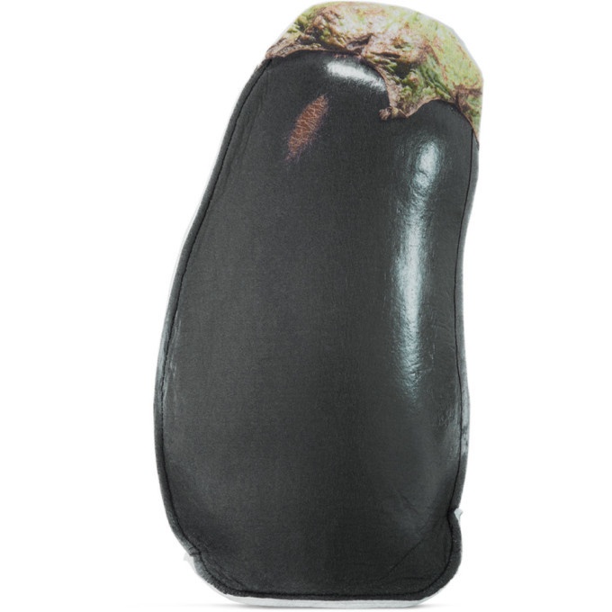 Photo: Collina Strada SSENSE Exclusive Grey Benjamin Langford Edition Large Eggplant Planter Cover