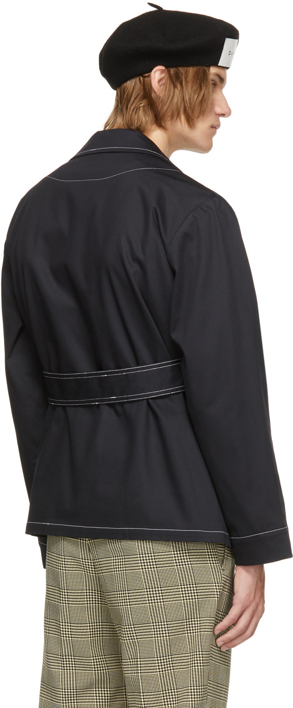 Daniel W. Fletcher Navy Contrast Stitch Field Jacket