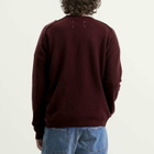 Maison Margiela Men's Lambswool Sweater in Burgundy/Brown