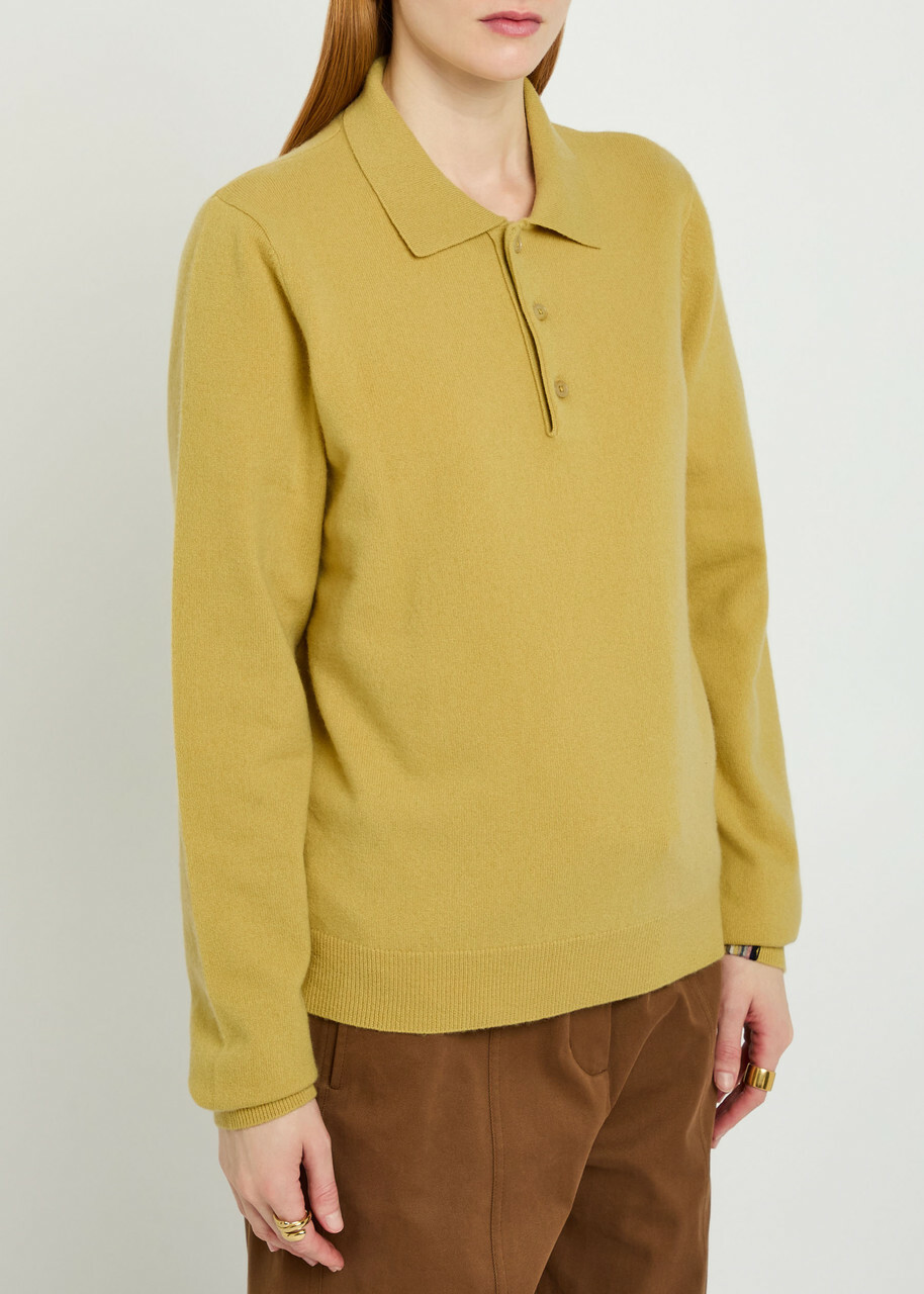 Extreme Cashmere N°223 Be For Cashmere-blend Polo Jumper - Yellow - One Size