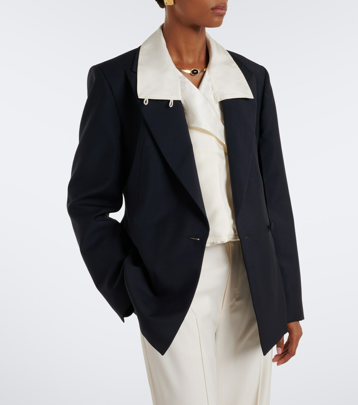 Róhe Double-breasted wool and mohair blazer