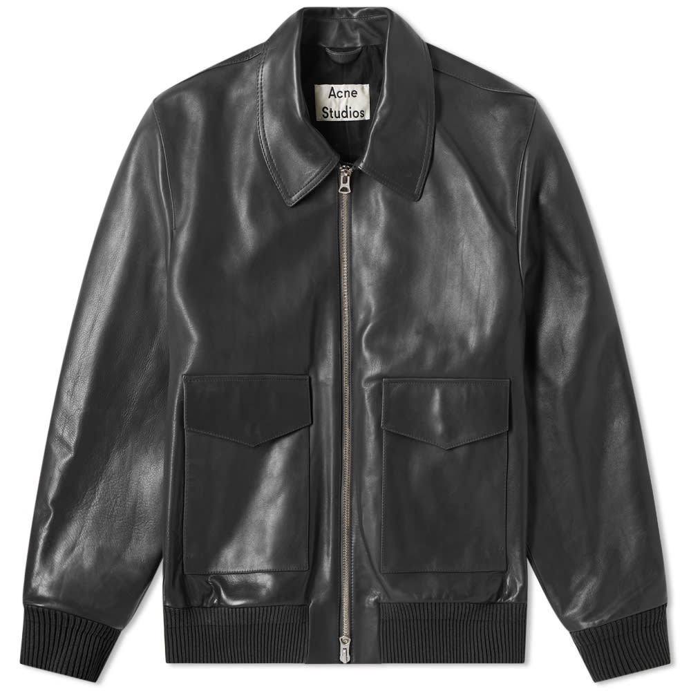 Acne Studios Lazlo Leather Jacket Black