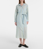 Velvet Kimora striped cotton shirt dress