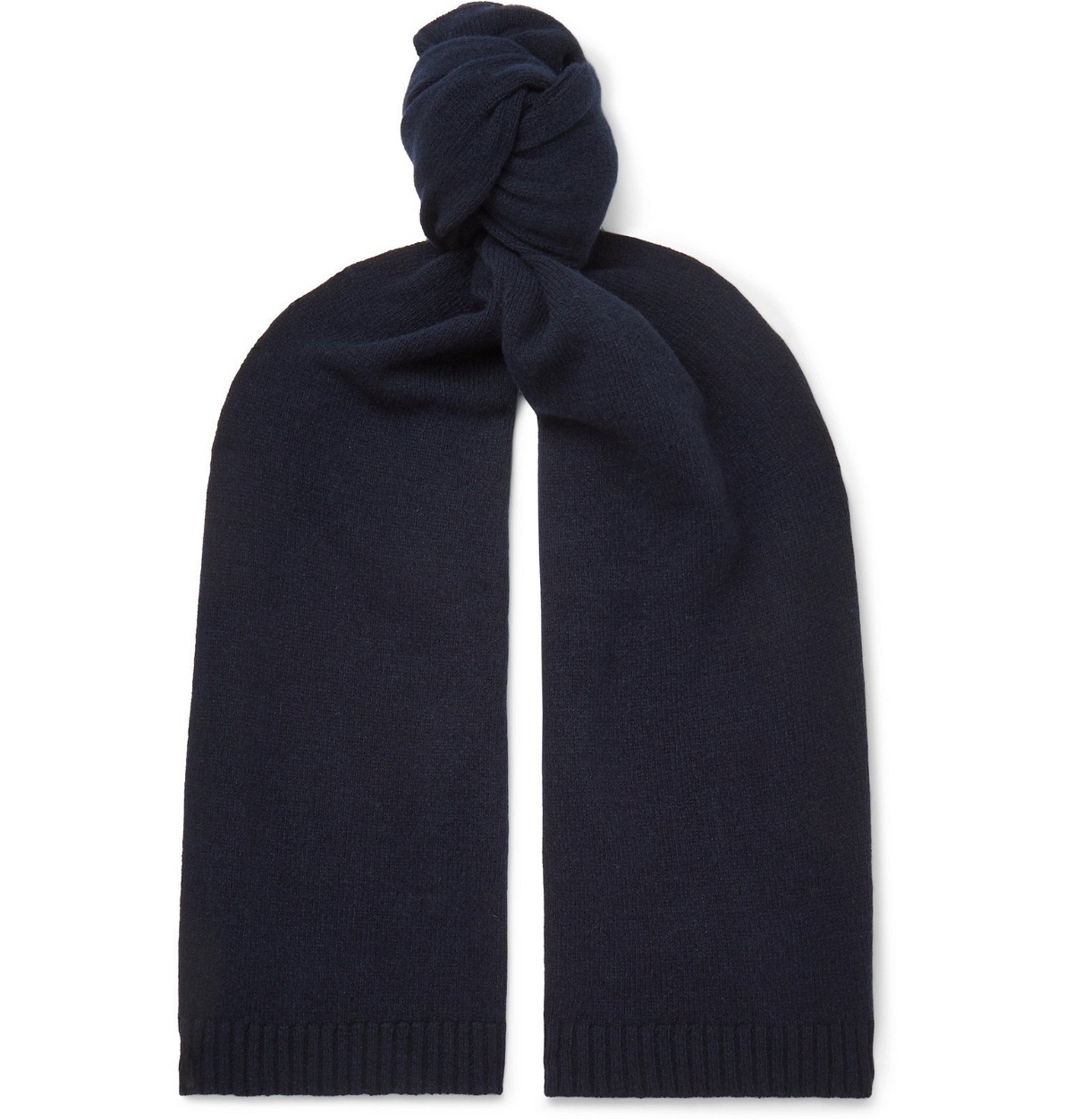 Photo: Officine Generale - Cashmere and Wool-Blend Scarf - Blue