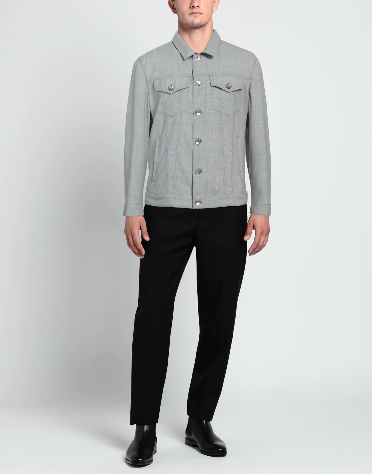 Brunello Cucinelli Mens Shirt Light in Grey