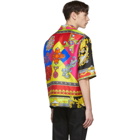 Versace Multicolor Silk Chain Jewelry Shirt