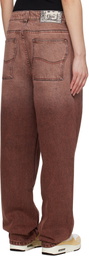 Dime Burgundy Classic Relaxed Denim Jeans