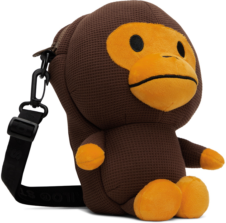 BAPE Kids Brown Plush Cross Bag A Bathing Ape