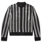 Balmain - Slim-Fit Embellished Crepe Bomber Jacket - Black