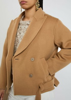 Isabel Marant Warna Belted Wool and Cashmere-blend Jacket Camel