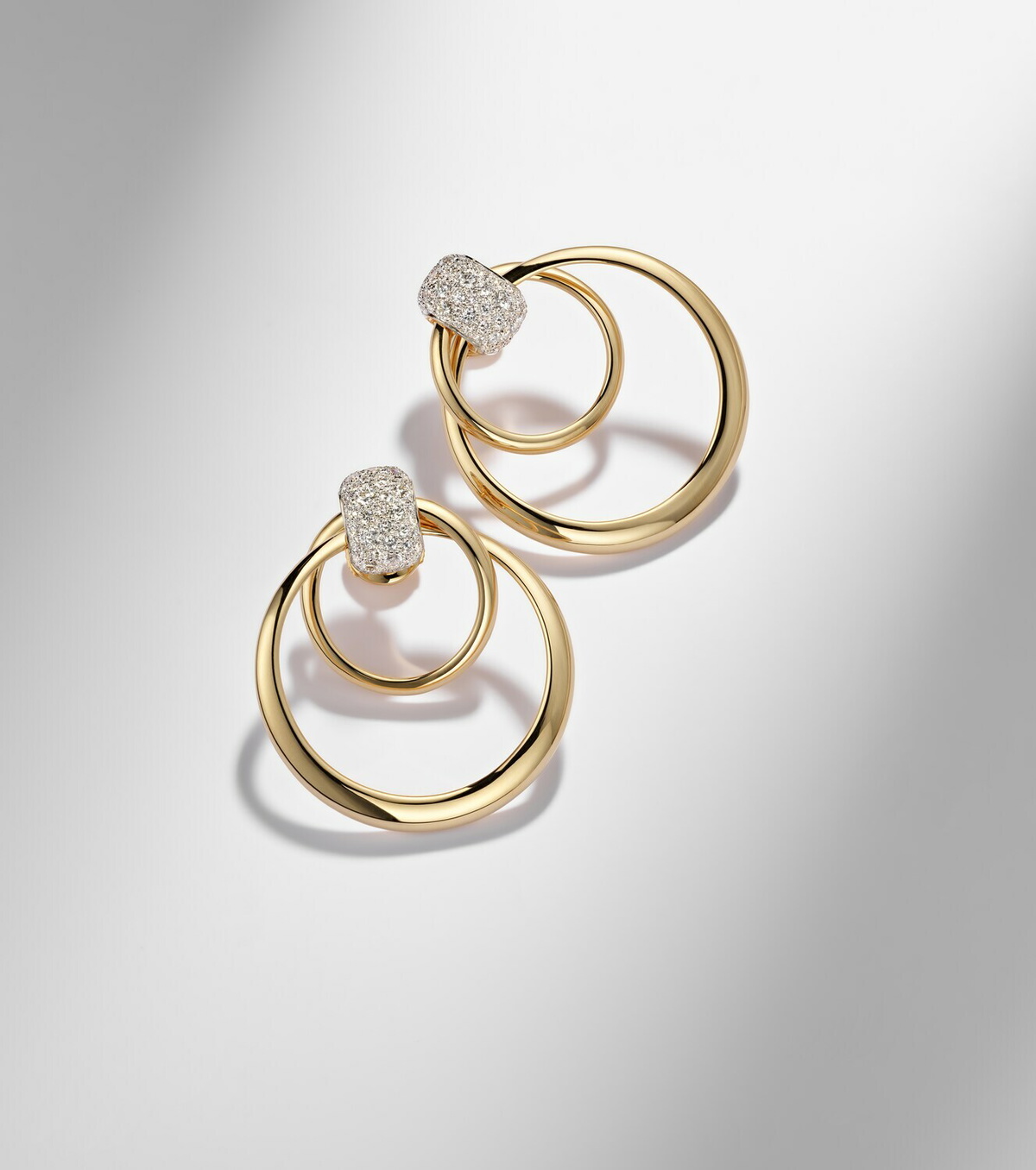 Pomellato Pomellato Together 18kt rose gold hoop earrings with diamonds