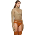ISA BOULDER SSENSE Exclusive Tan Gloved Mapping Turtleneck
