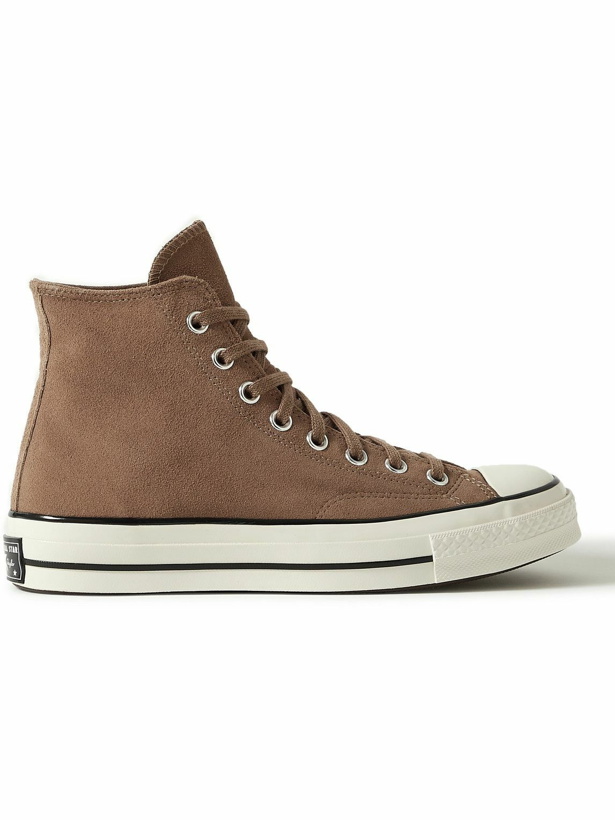 Photo: Converse - Chuck 70 Suede High-Top Sneakers - Brown