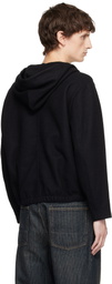 Lady White Co. Black Wool Zip Hoodie