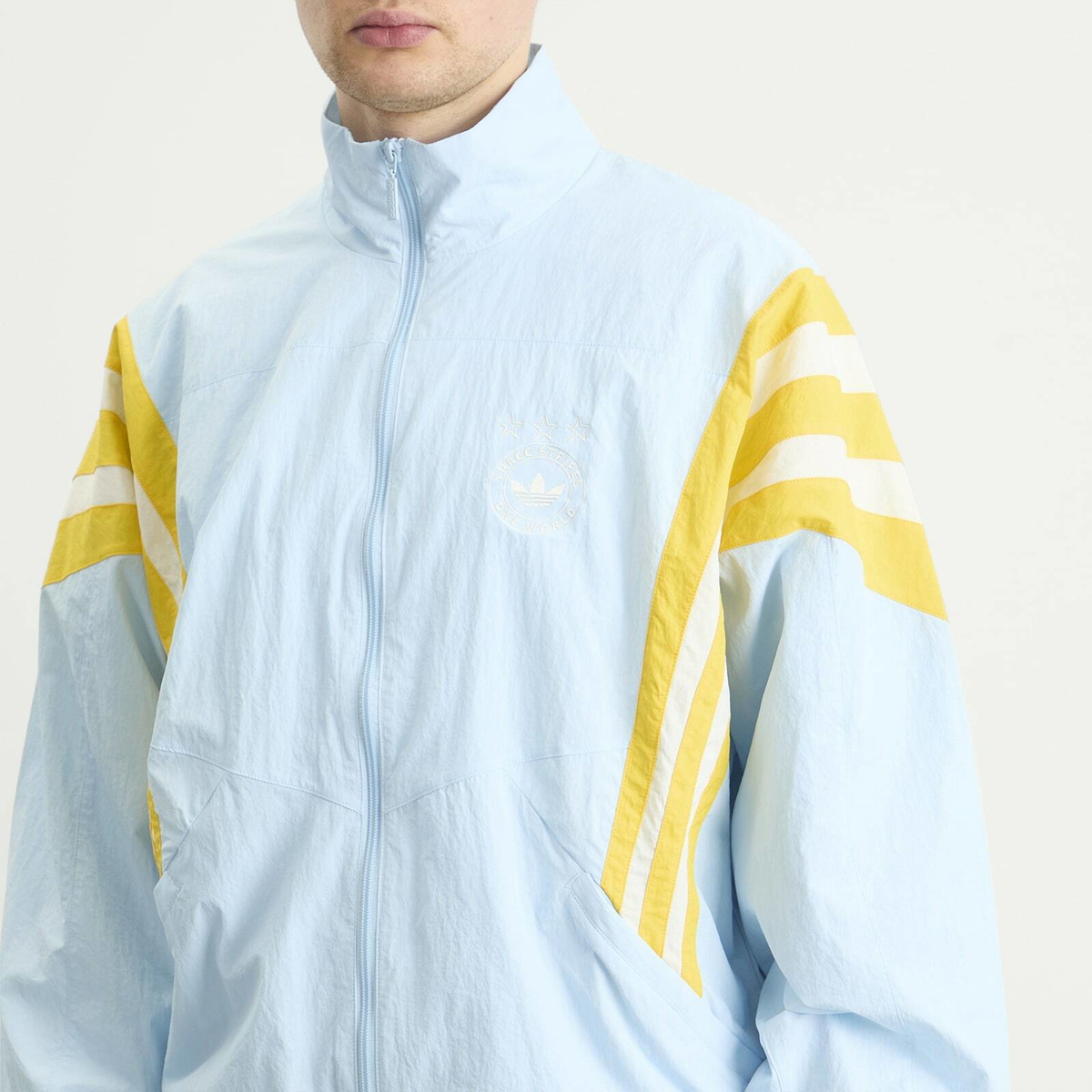 Adidas Men's Gfx Track Top in Ice Blue