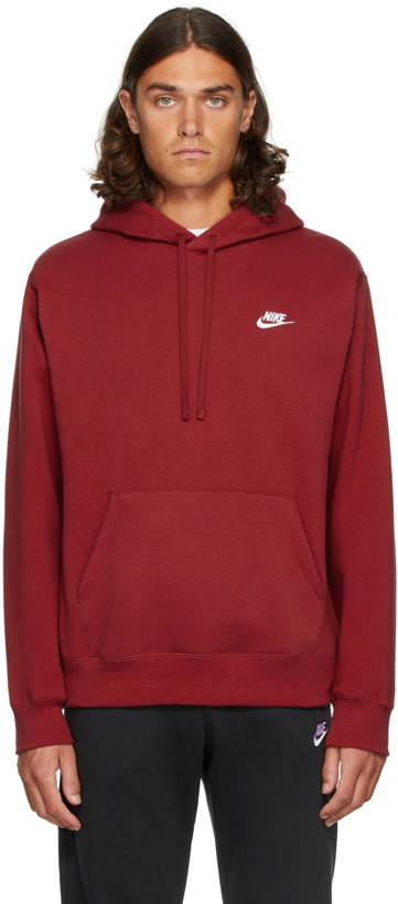 Photo: Nike Red Fleece Sportswear Club Hoodie