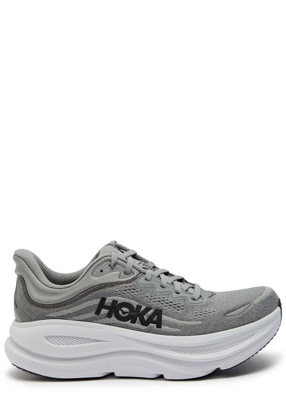 Photo: Hoka Bondi 9 Mesh Sneakers Grey