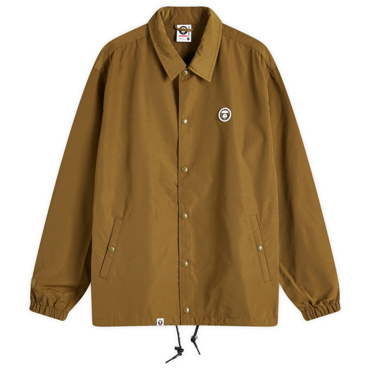 Men's AAPE Now Lightweight Coach Jacket in Green (Brown)