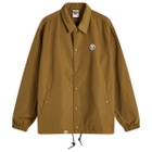 Men's AAPE Now Lightweight Coach Jacket in Green (Brown)