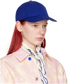 Burberry Blue Cotton Blend Baseball Cap