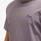 Dime Men's Classic Small Logo T-Shirt in Plum Grey