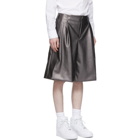 Comme des Garcons Homme Plus Silver Faux-Leather Shorts