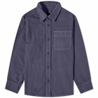 A.P.C. Men's A.P.C Basile Overdyed Denim Overshirt in Dark Navy