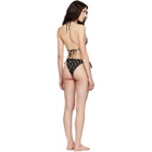 Marine Serre Black Jersey Bikini