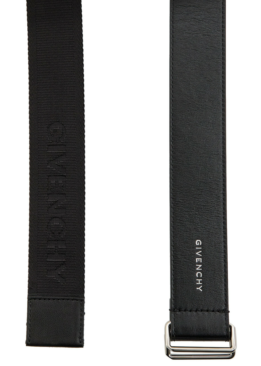 Givenchy Logo-jacquard Canvas and Leather Belt - Black - One Size