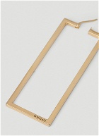 Mono Rectangle Earring in Gold