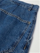 The Frankie Shop - Drew Wide-Leg Pleated Denim Trousers - Blue