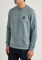 Belstaff Logo Cotton Sweatshirt Blue