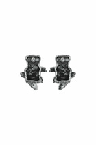 Diesel Silver-tone stud earrings - Earrings - Unisex - Grey